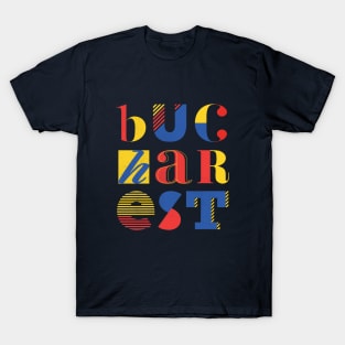 Bucharest Typography T-Shirt